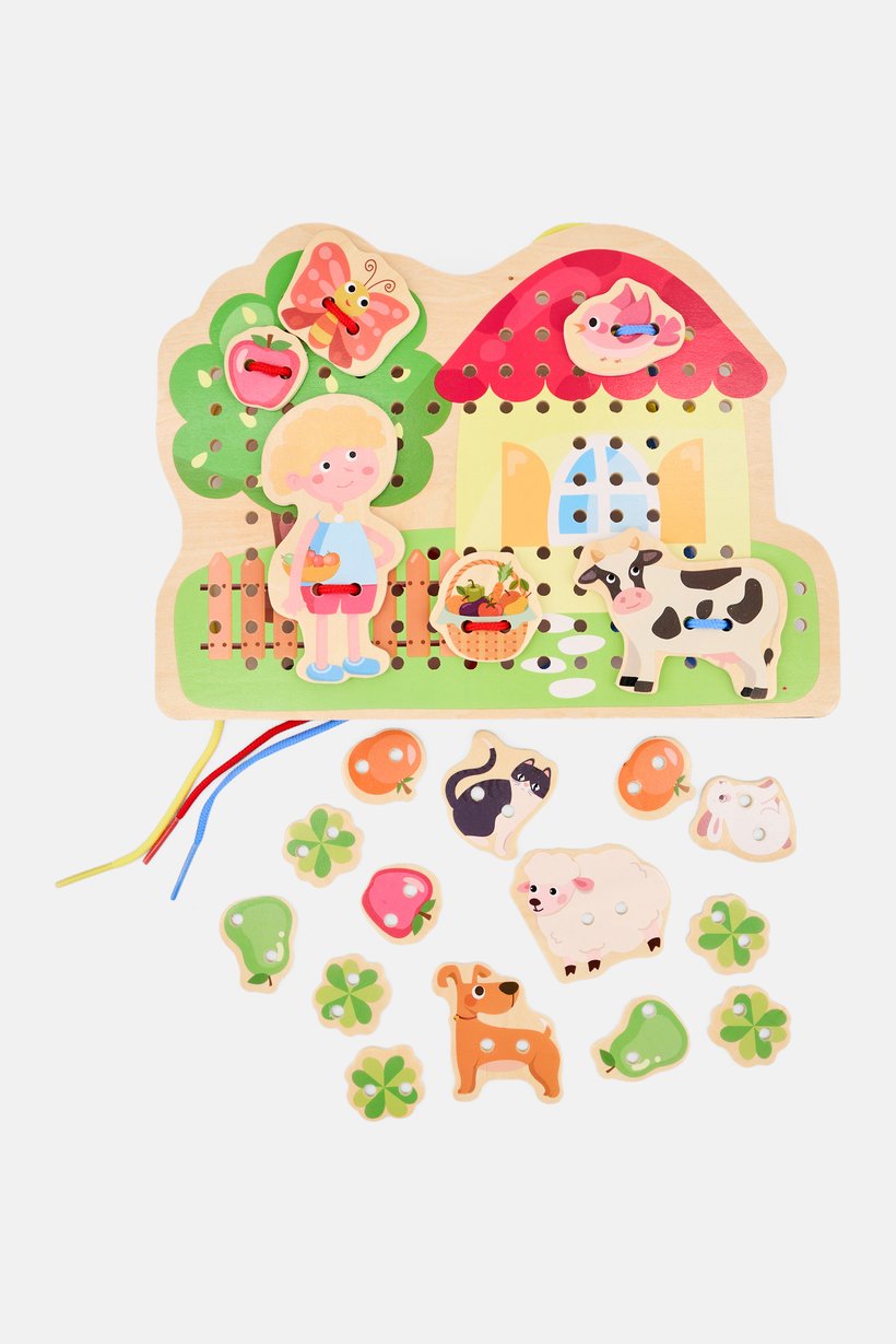 Wooden Puzzle Educational Threading